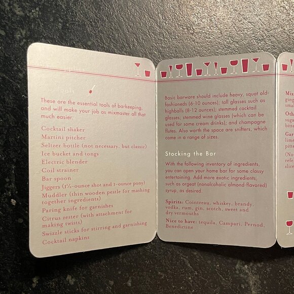 "The Cocktail Hour: 50 Classic Recipes," by B. Harrison, 2001 Box Set - Picture 7 of 10